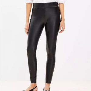 Faux leather black leggings loft